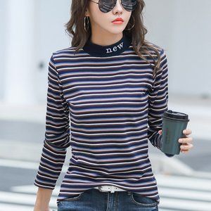 New Letter Embroidery 2020 Autumn Tops Long Sleeve